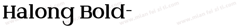 Halong Bold字体转换